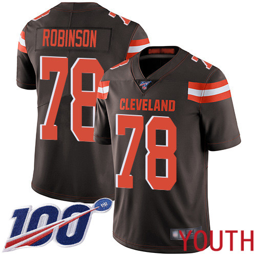 Cleveland Browns Greg Robinson Youth Brown Limited Jersey #78 NFL Football Home 100th Season Vapor Untouchable->women nfl jersey->Women Jersey